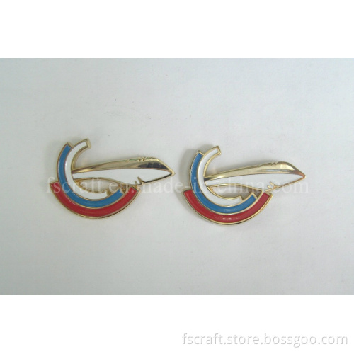 Metal Lapel Pin with Flag
